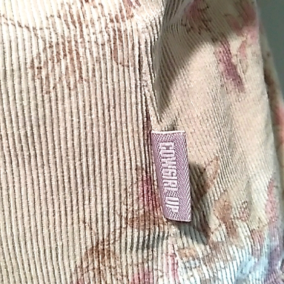 Pretty Floral Soft Courduroy Western Shirt Snap Close Cowgirl Up - Picture 7 of 11